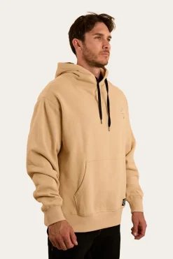 Clearance Ringers Western Hometown Mens Pullover Hoodie - Dark Sand