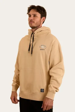 Clearance Ringers Western Hometown Mens Pullover Hoodie - Dark Sand