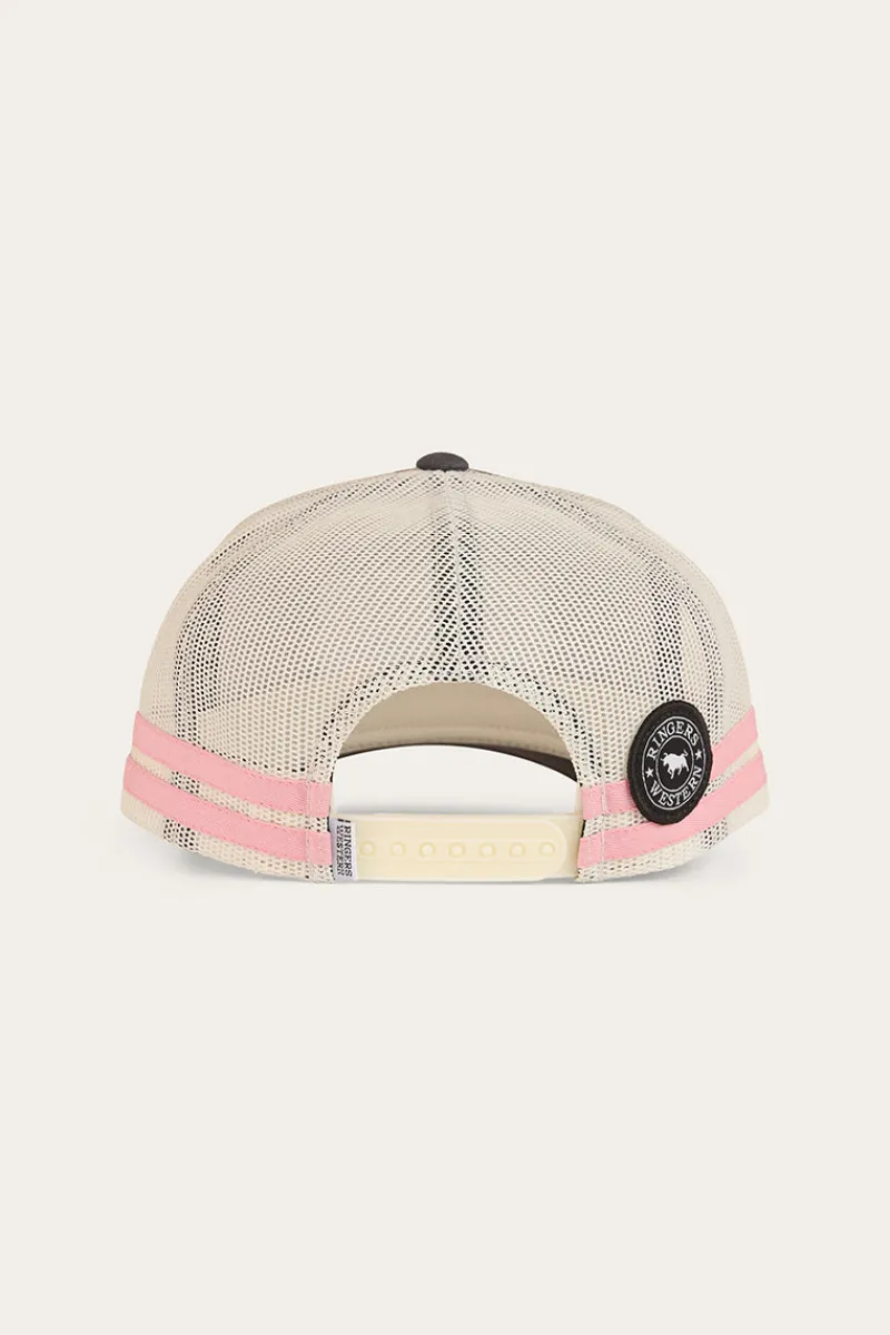 New Ringers Western Hometown Trucker Cap - Charcoal / Rosey