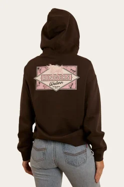 Online Ringers Western Hometown Womens Pullover Hoodie - Charcoal