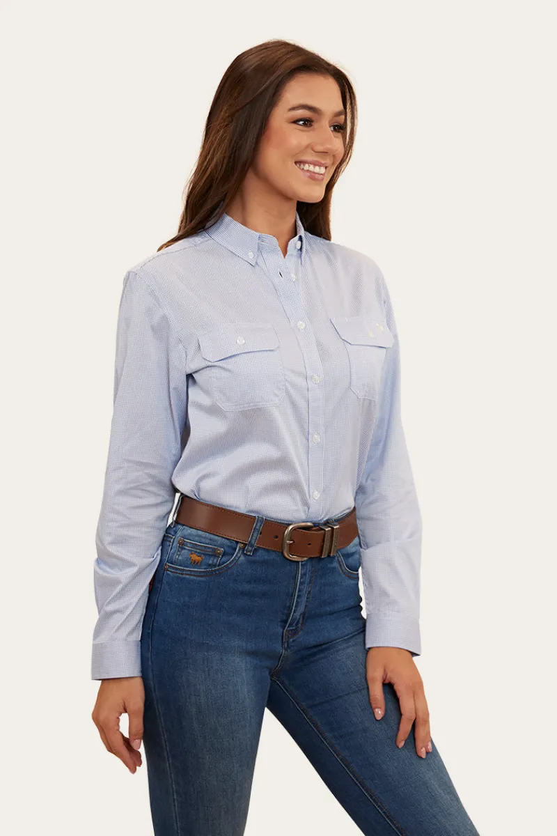 Sale Ringers Western Hope Womens Stripe Dress Shirt - White/Blue
