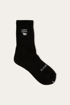 Hot Ringers Western Howdy Unisex Sock 2 Pack - Black/Grey Marle
