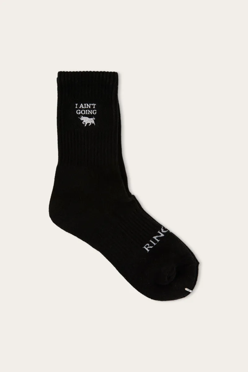 Hot Ringers Western Howdy Unisex Sock 2 Pack - Black/Grey Marle