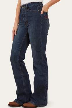 New Ringers Western Indi Womens High-Rise Bootleg Jeans - Dark Blue