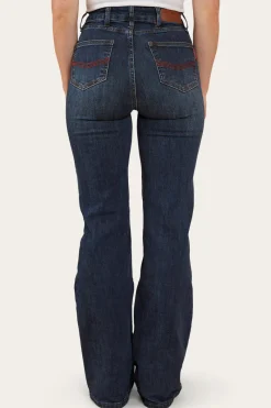 New Ringers Western Indi Womens High-Rise Bootleg Jeans - Dark Blue