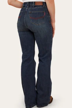 New Ringers Western Indi Womens High-Rise Bootleg Jeans - Dark Blue