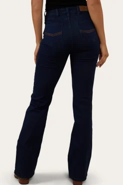 Best Ringers Western Indi Womens High-Rise Bootleg Jeans - Indigo Blue