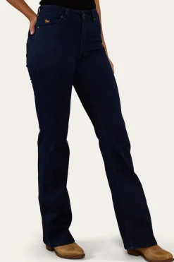Best Ringers Western Indi Womens High-Rise Bootleg Jeans - Indigo Blue