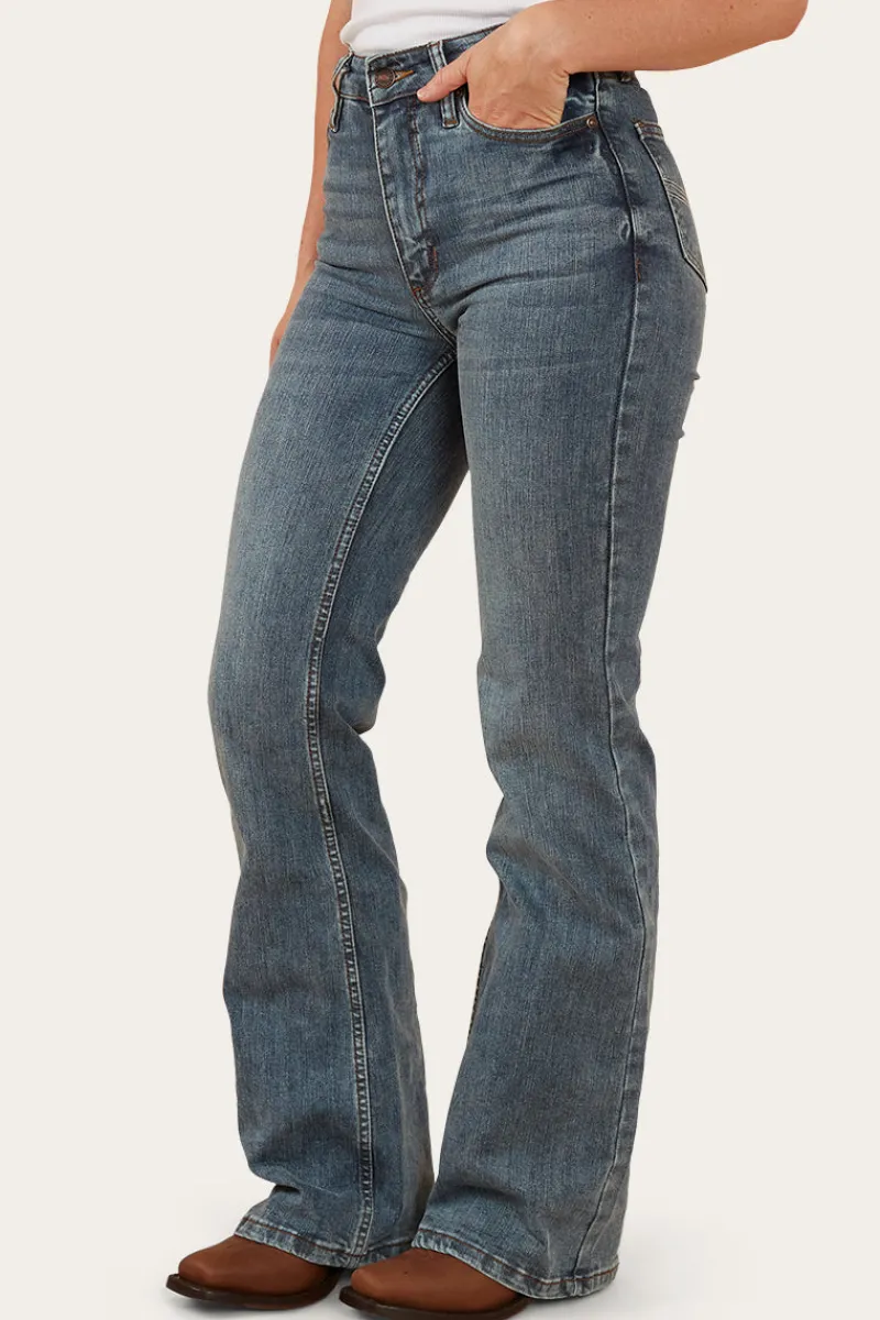 Online Ringers Western Indi Womens High-Rise Bootleg Jeans - Vintage Light Blue