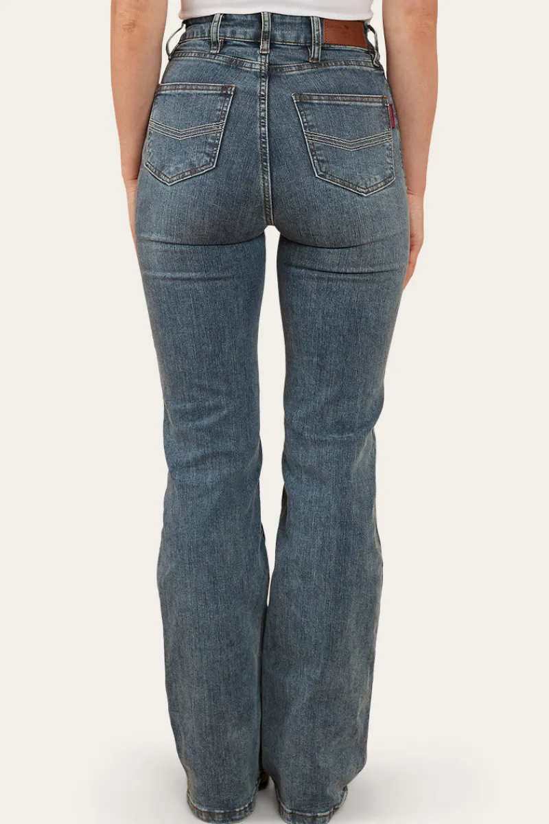 Online Ringers Western Indi Womens High-Rise Bootleg Jeans - Vintage Light Blue