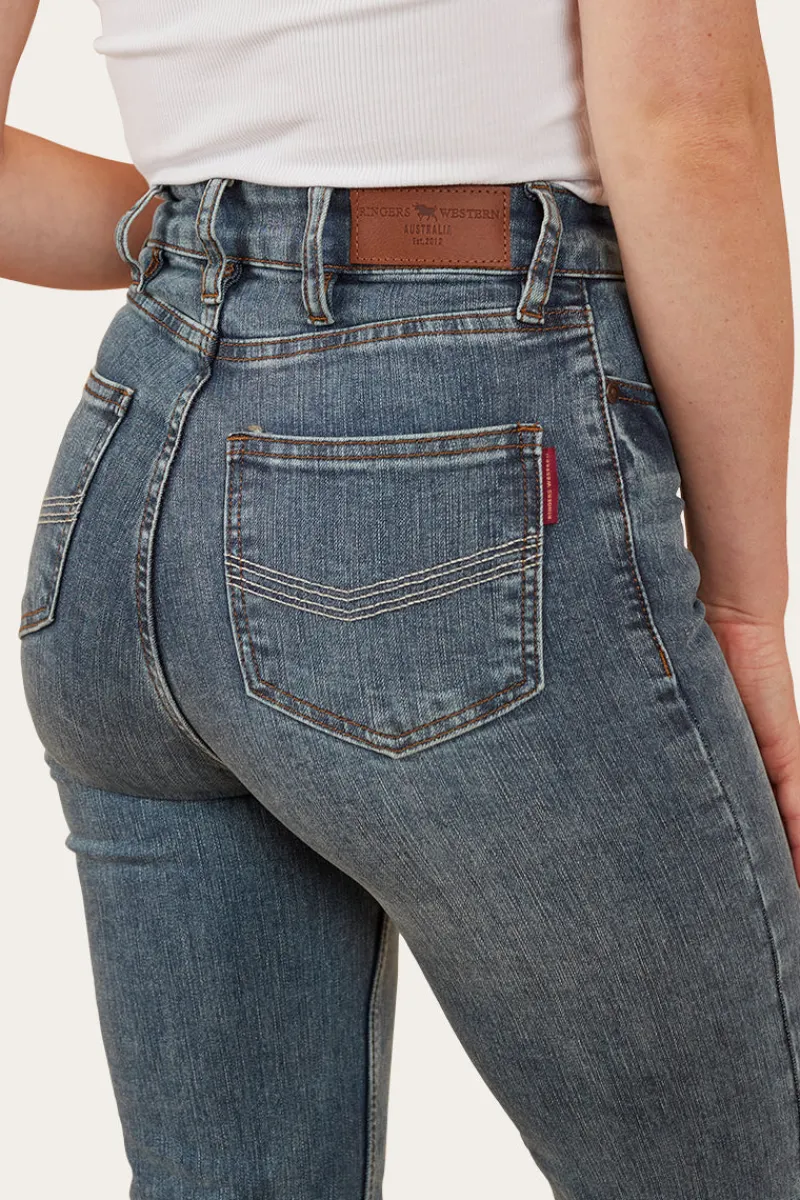 Online Ringers Western Indi Womens High-Rise Bootleg Jeans - Vintage Light Blue