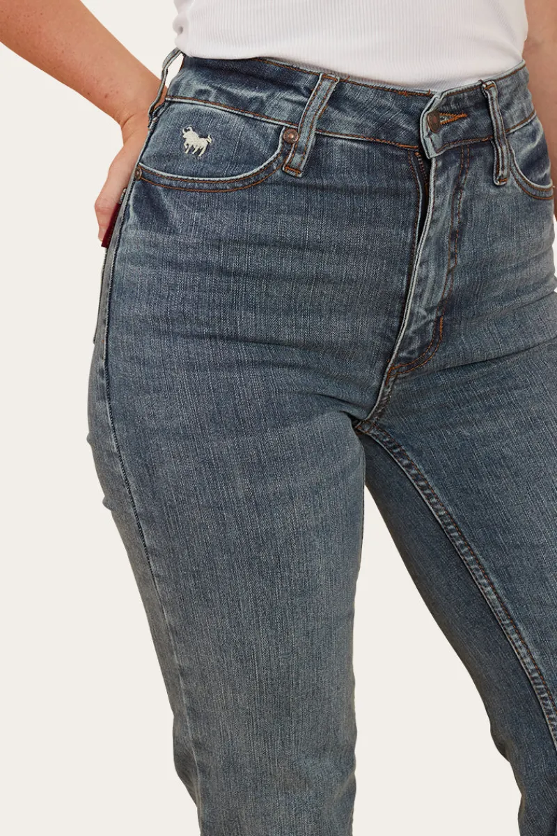 Online Ringers Western Indi Womens High-Rise Bootleg Jeans - Vintage Light Blue