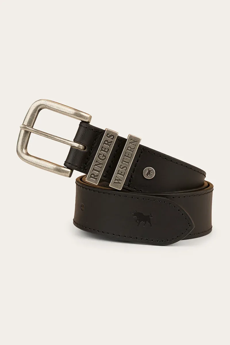 Ringers Western James Belt - Black / Silver