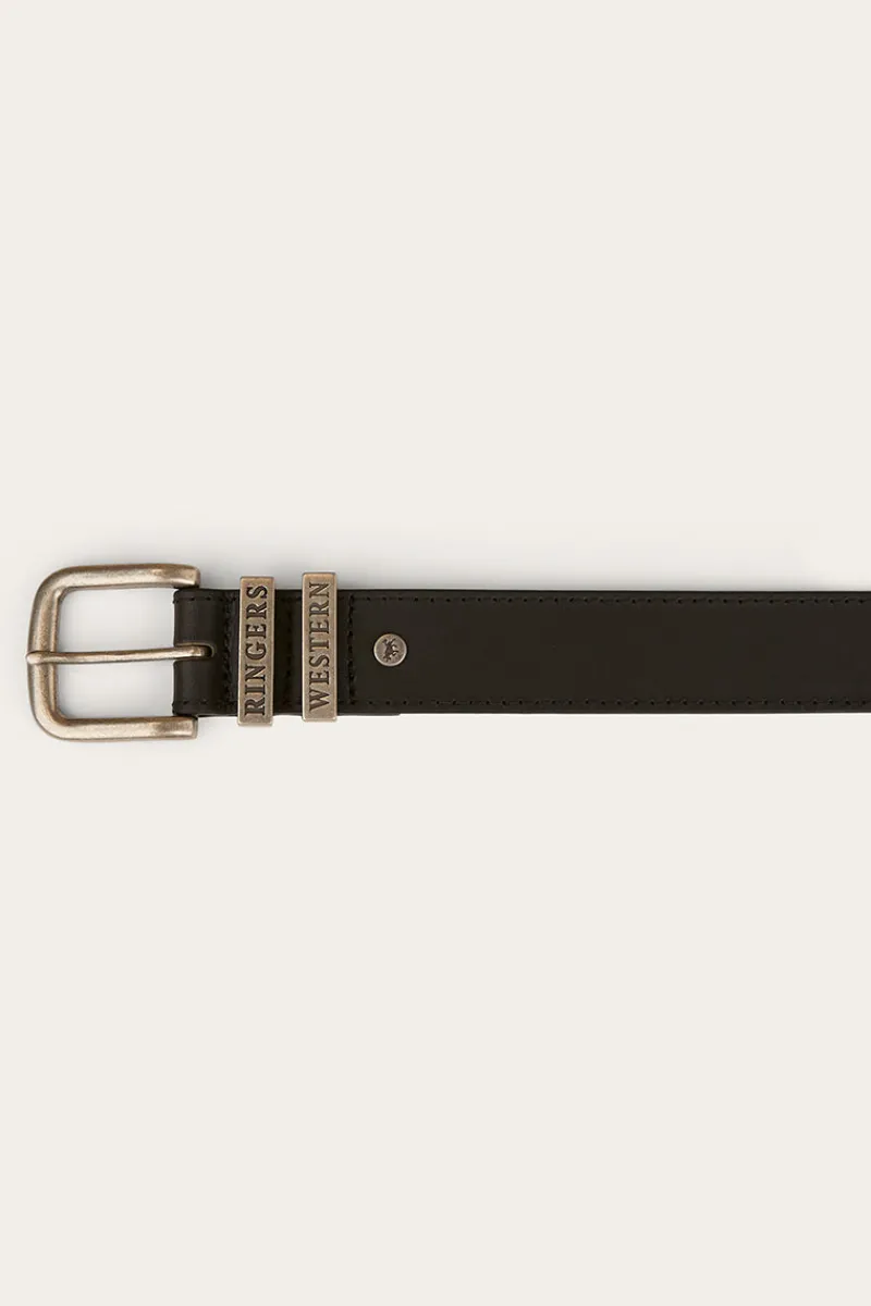 Ringers Western James Belt - Black / Silver