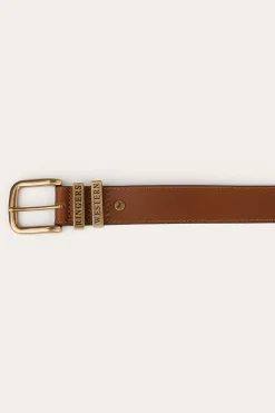 New Ringers Western James Belt - Tawny Brown / Gold