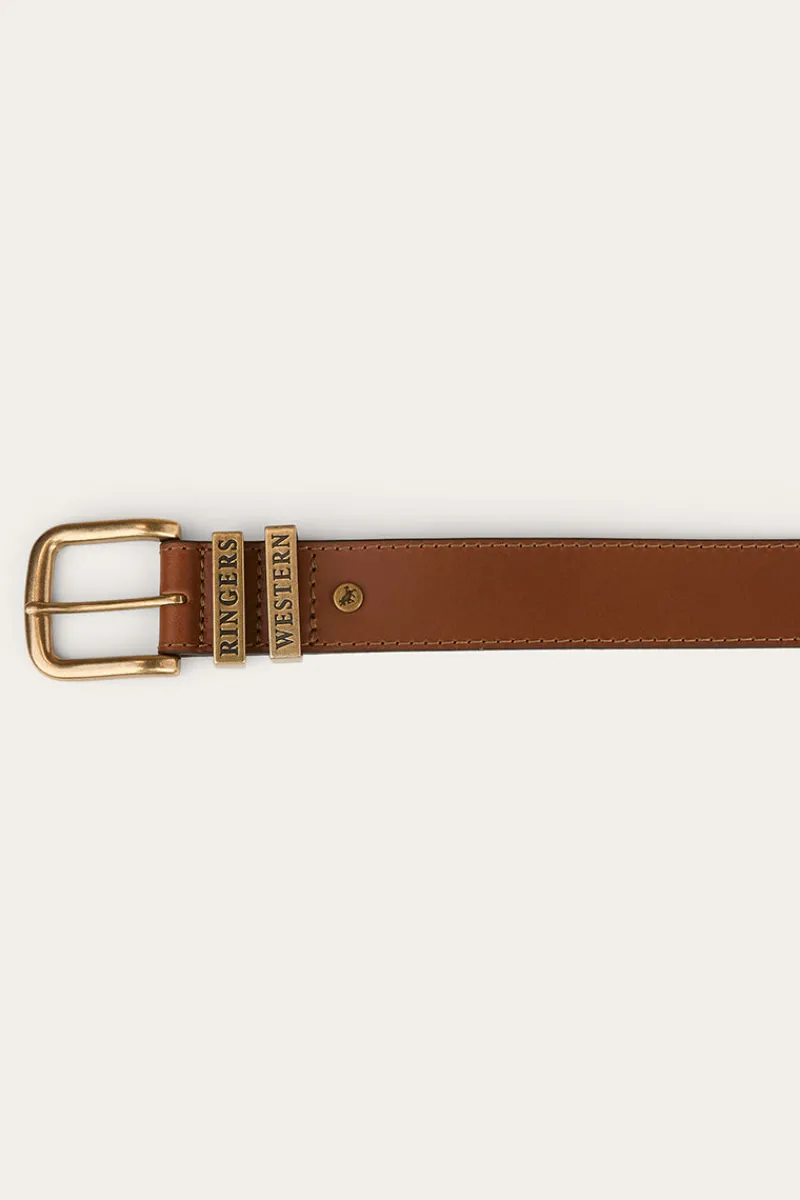 New Ringers Western James Belt - Tawny Brown / Gold