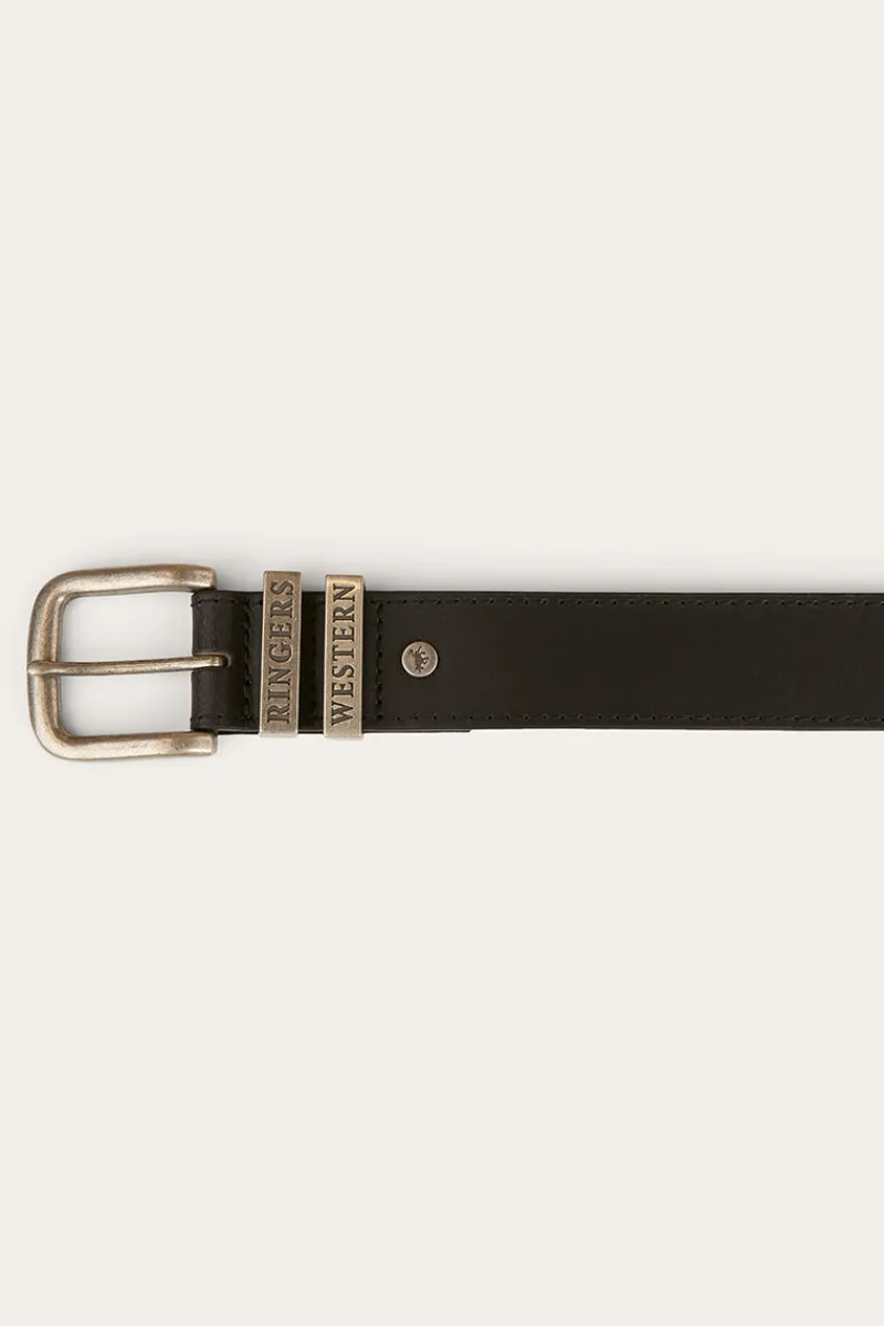 Hot Ringers Western James Kids Belt - Black / Silver