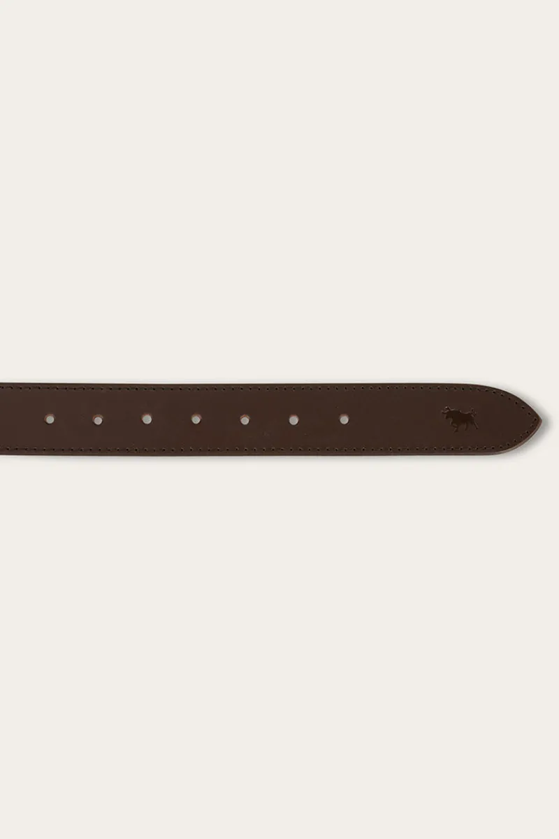 Ringers Western James Kids Belt - Dark Brown / Gold