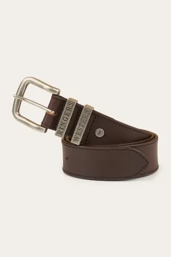 Sale Ringers Western James Kids Belt - Dark Brown / Silver