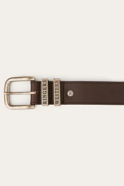 Sale Ringers Western James Kids Belt - Dark Brown / Silver
