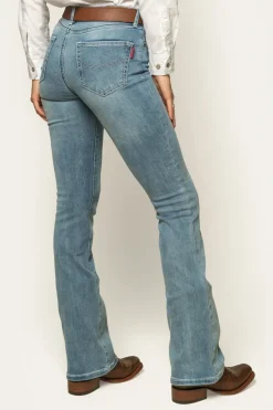 Online Ringers Western Katherine Cowgirl Womens Mid-Rise Bootleg Jeans - Light Blue