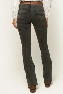 New Ringers Western Katherine Cowgirl Womens Mid-Rise Bootleg Jeans - Charcoal