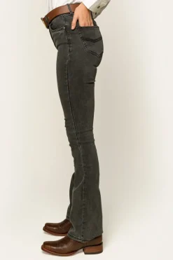 New Ringers Western Katherine Cowgirl Womens Mid-Rise Bootleg Jeans - Charcoal