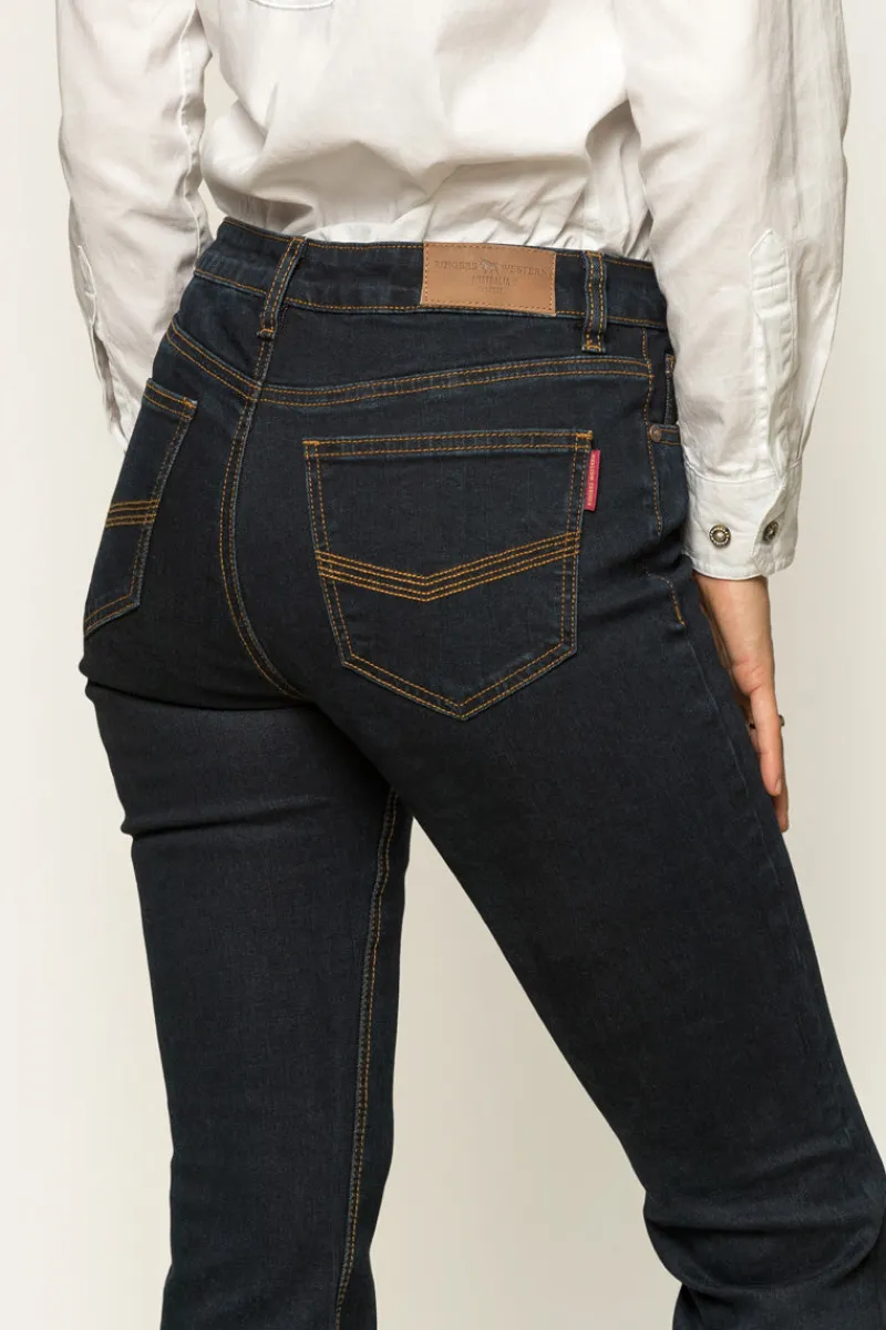 Discount Ringers Western Katherine Womens Mid-Rise Bootleg Jeans - Dark Blue