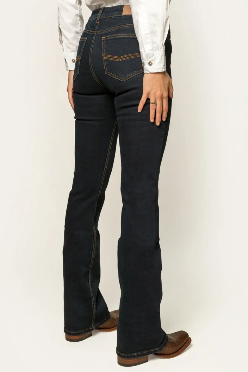 Discount Ringers Western Katherine Womens Mid-Rise Bootleg Jeans - Dark Blue
