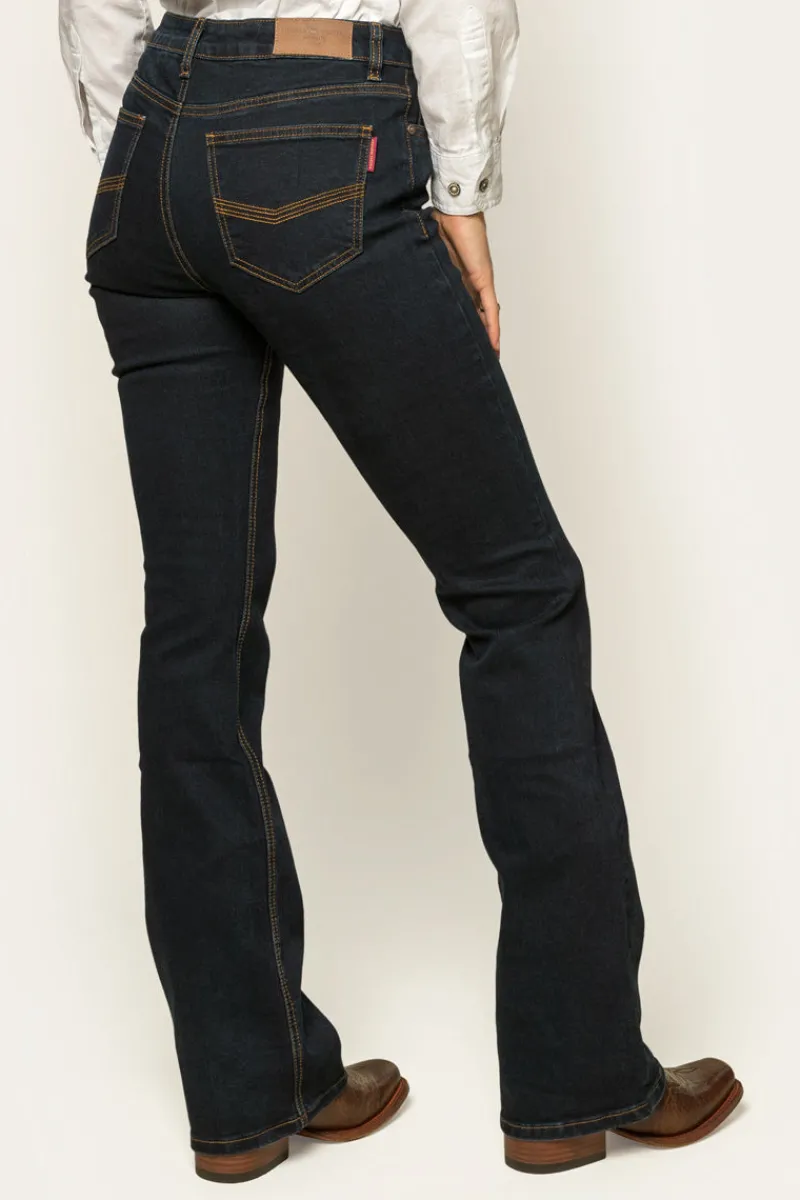Discount Ringers Western Katherine Womens Mid-Rise Bootleg Jeans - Dark Blue