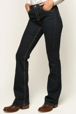 Discount Ringers Western Katherine Womens Mid-Rise Bootleg Jeans - Dark Blue