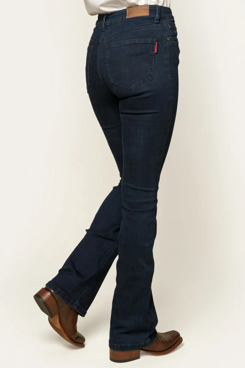 Ringers Western Katherine Womens Mid-Rise Bootleg Jeans - Indigo Blue