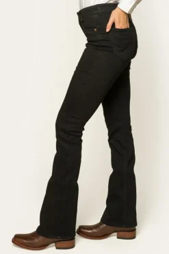 Discount Ringers Western Katherine Womens Mid-Rise Bootleg Jeans - Black
