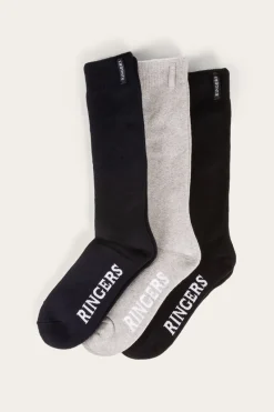 Outlet Ringers Western Kenilworth Mens 3 Pack Socks - Multi