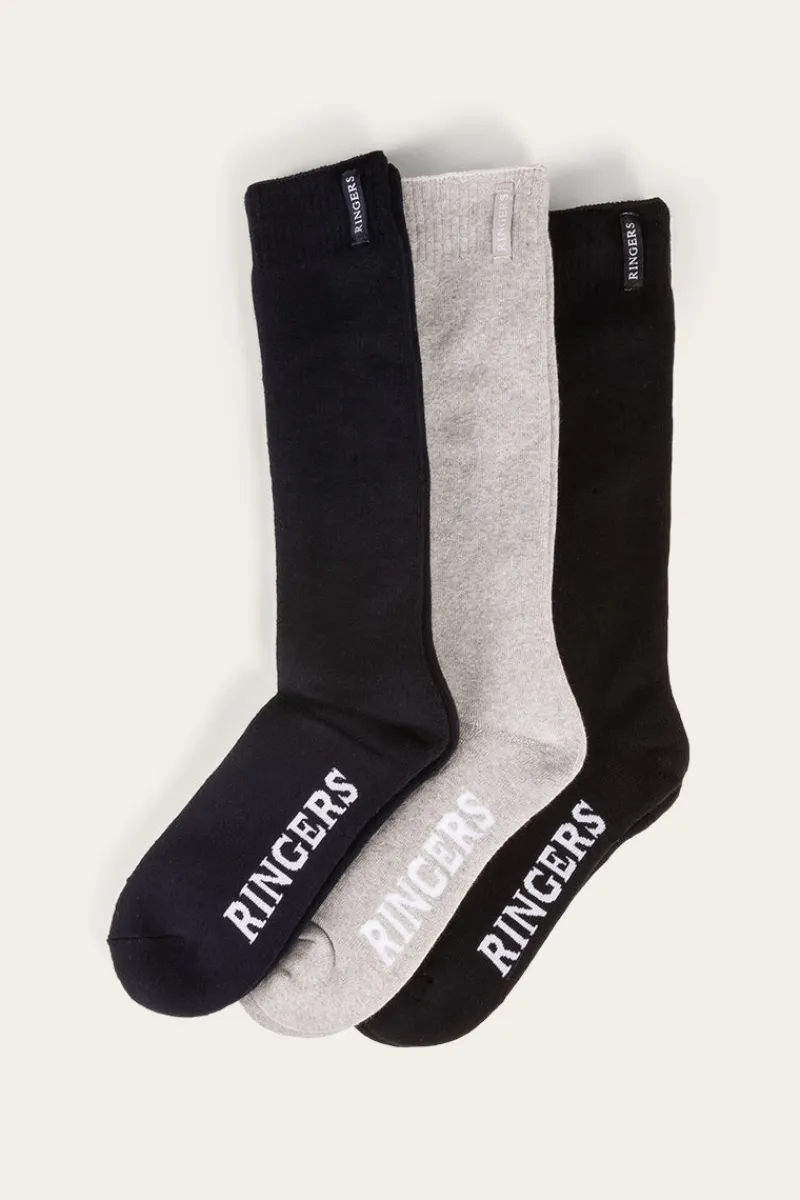 Outlet Ringers Western Kenilworth Mens 3 Pack Socks - Multi