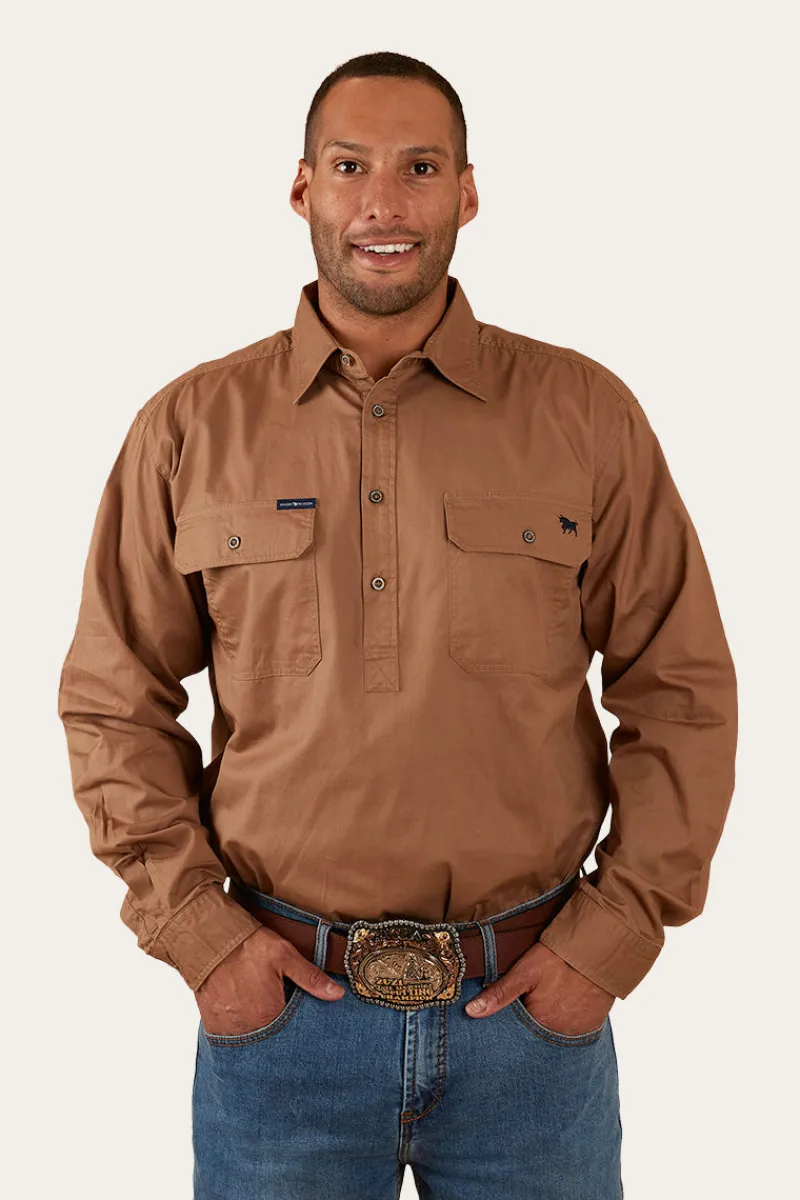 Online Ringers Western King River Half Button Work Shirt - Clay