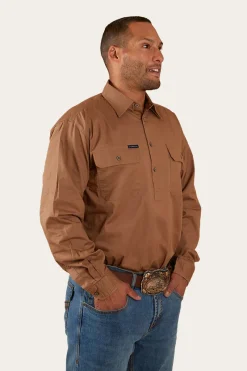 Online Ringers Western King River Half Button Work Shirt - Clay
