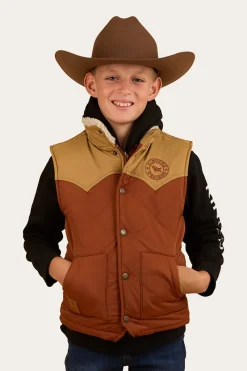 New Ringers Western Kynuna Kids Puffer Vest - Tobacco / Tan