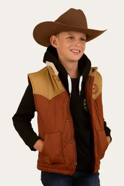 New Ringers Western Kynuna Kids Puffer Vest - Tobacco / Tan