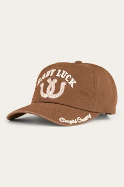 Clearance Ringers Western Lady Luck Baseball Cap - Saddle Brown