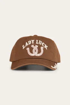 Clearance Ringers Western Lady Luck Baseball Cap - Saddle Brown
