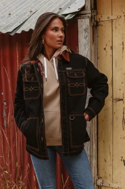 Ringers Western Leighton Womens Overshirt - Washed Black
