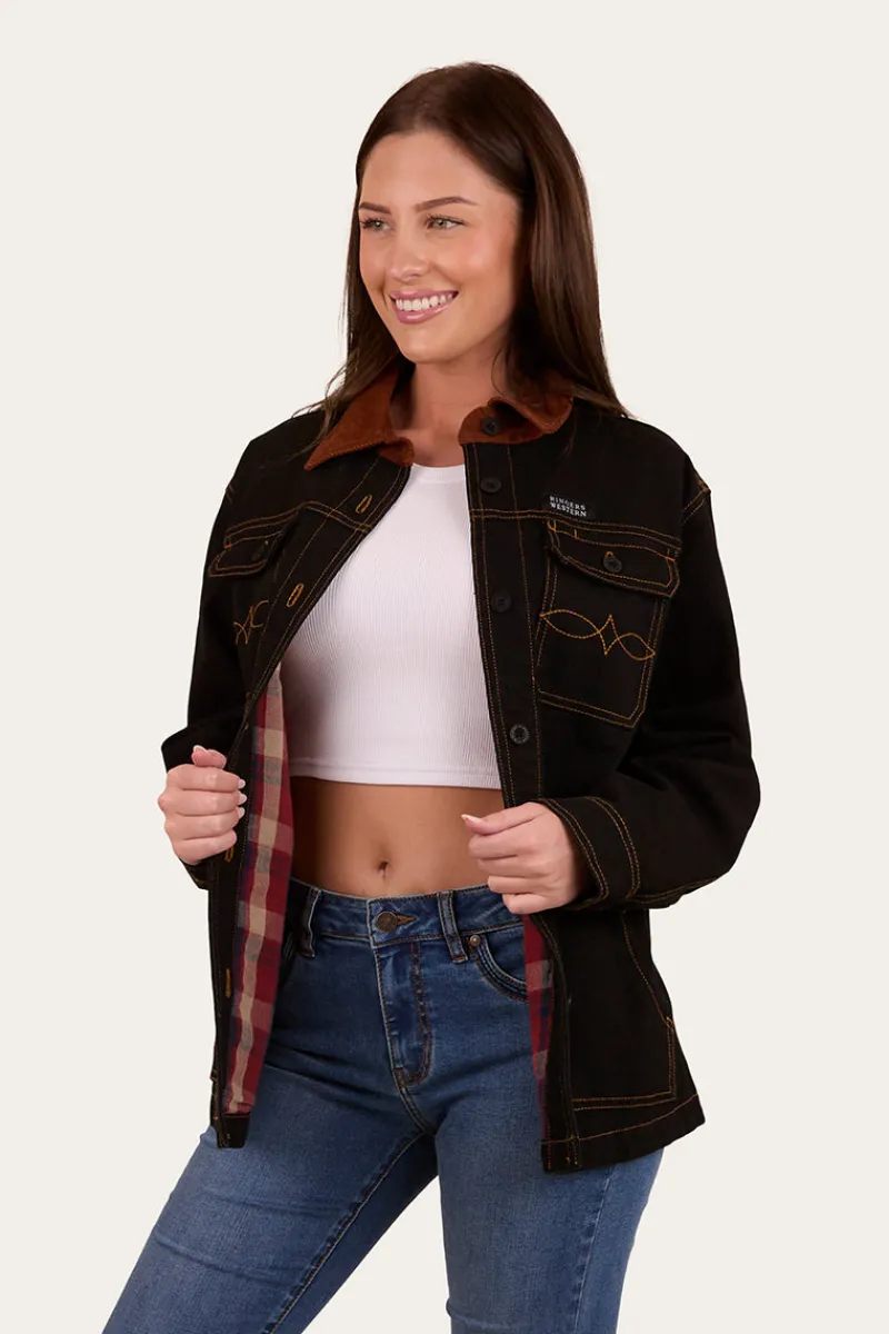 Ringers Western Leighton Womens Overshirt - Washed Black