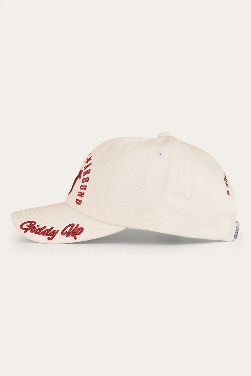 Hot Ringers Western Lets Horse Around Baseball Cap - Off White