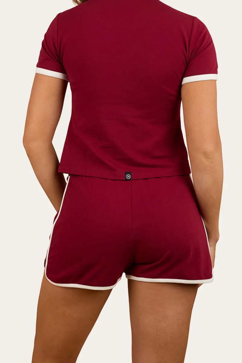 Discount Ringers Western Lolita Womens Short - Burgundy