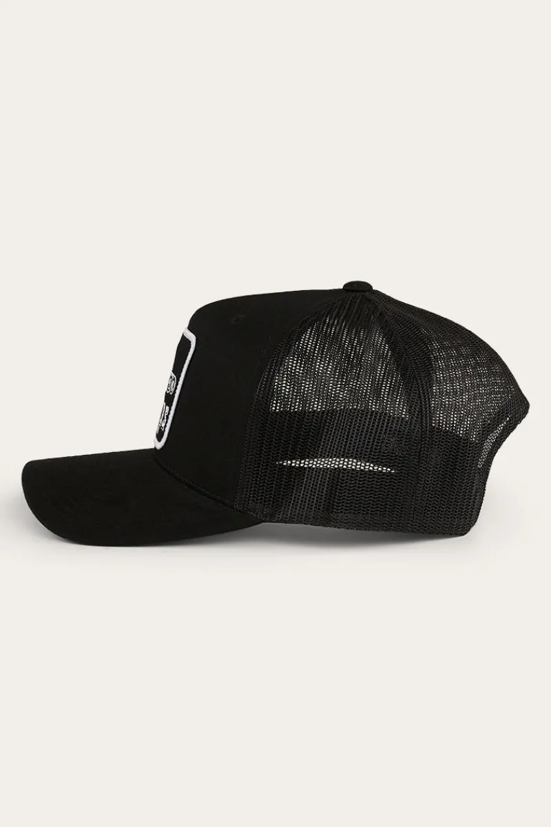 Outlet Ringers Western Long Haul Trucker Cap - Black