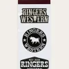 New Ringers Western Longhorn 3 Pack Sticker - Black