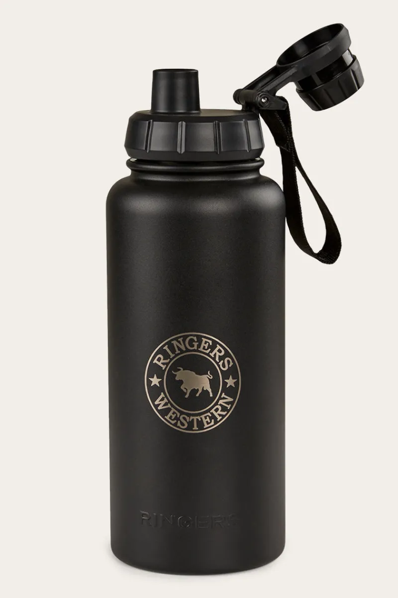 Outlet Ringers Western Longview Drink Bottle - Black