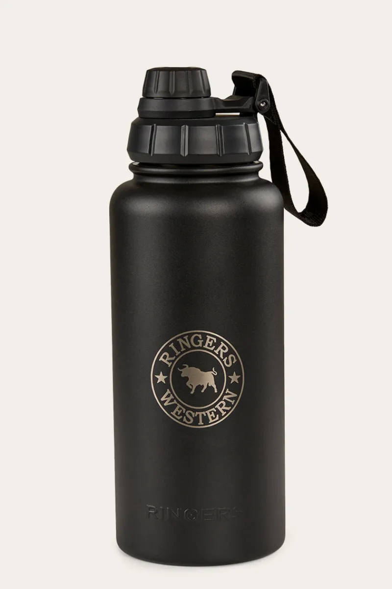 Outlet Ringers Western Longview Drink Bottle - Black