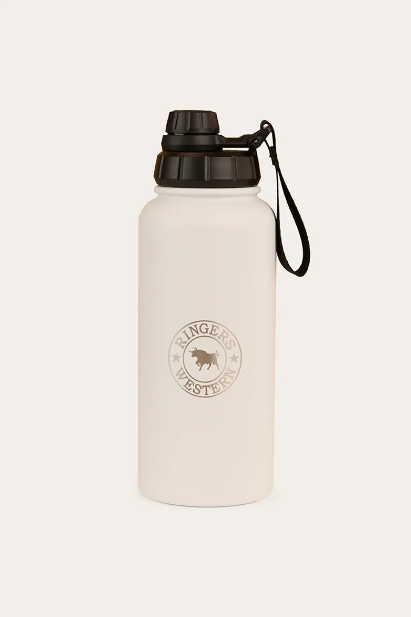 Clearance Ringers Western Longview Drink Bottle - White